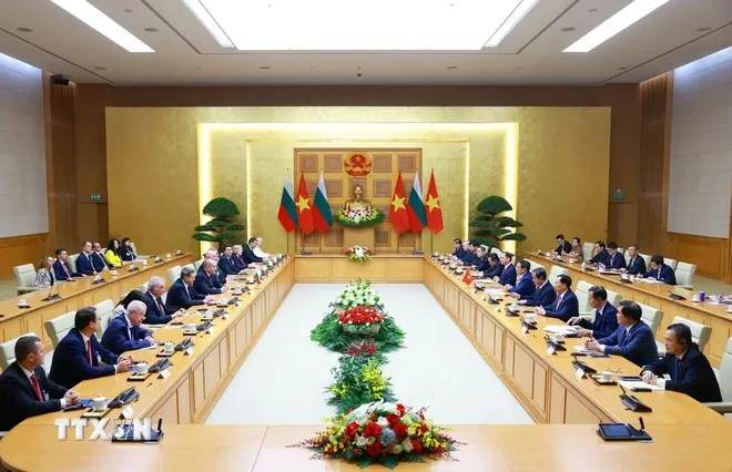 Thủ tướng Phạm Minh Chính hội kiến Tổng thống Bulgaria - Ảnh 4. Thủ tướng Phạm Minh Chính hội kiến Tổng thống Bulgaria - Ảnh 4.