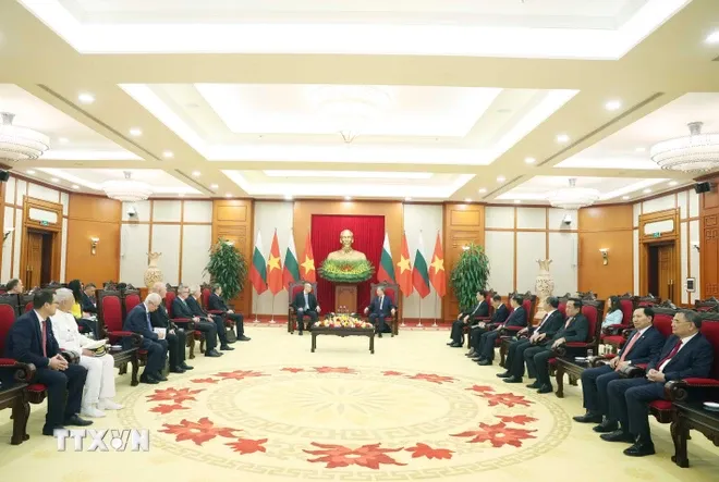 Tổng Bí thư Tô Lâm tiếp Tổng thống Bulgaria Rumen Radev - Ảnh 3. Tổng Bí thư Tô Lâm tiếp Tổng thống Bulgaria Rumen Radev - Ảnh 3.