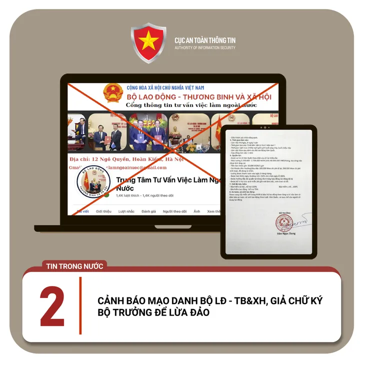 Mạo danh Bộ Lao động - Thương binh và Xã hội để lừa xuất khẩu lao động - Ảnh 1. Mạo danh Bộ Lao động - Thương binh và Xã hội để lừa xuất khẩu lao động - Ảnh 1.