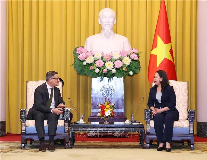 Phó Chủ tịch nước Võ Thị Ánh Xuân tiếp Thủ hiến bang Hessen, Đức - Ảnh 1. Phó Chủ tịch nước Võ Thị Ánh Xuân tiếp Thủ hiến bang Hessen, Đức - Ảnh 1.