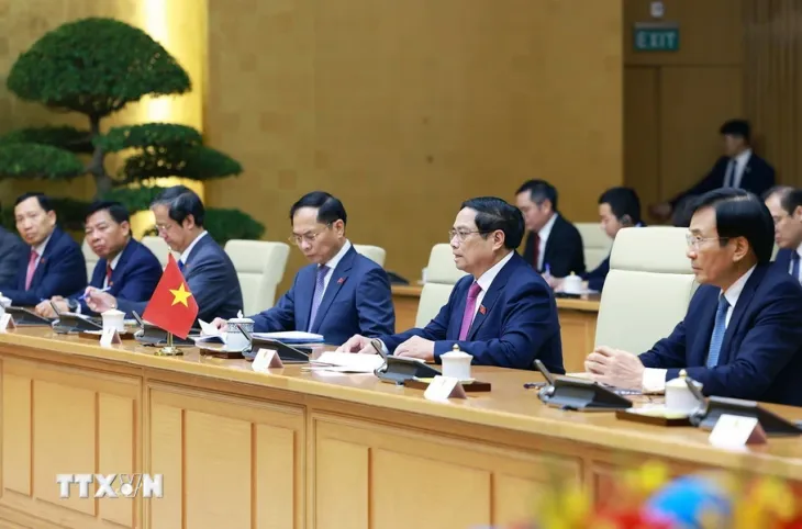 Thủ tướng Phạm Minh Chính tiếp kiến Quốc vương Campuchia Norodom Sihamoni - Ảnh 1. Thủ tướng Phạm Minh Chính tiếp kiến Quốc vương Campuchia Norodom Sihamoni - Ảnh 1.