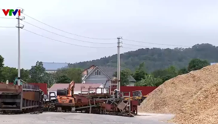 Bãi tập kết gỗ băm gây mùi, bụi trong khu dân cư ở Thái Nguyên - Ảnh 1. Bãi tập kết gỗ băm gây mùi, bụi trong khu dân cư ở Thái Nguyên - Ảnh 1.