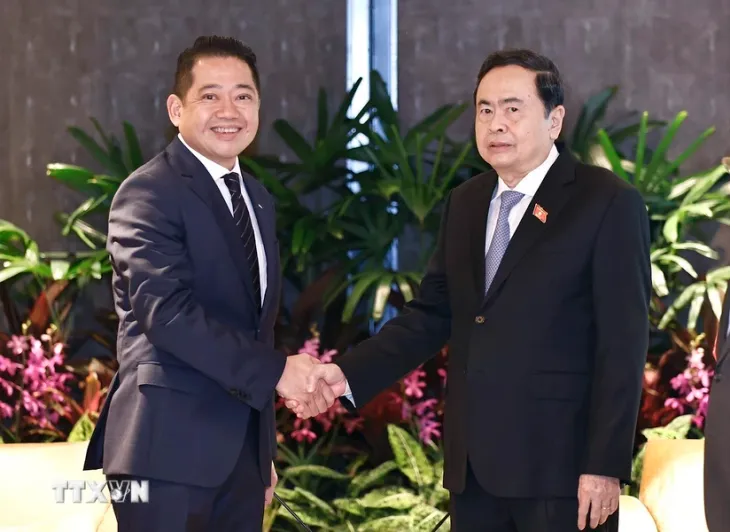 Chủ tịch Quốc hội Trần Thanh Mẫn tiếp lãnh đạo một số tập đoàn lớn của Singapore - Ảnh 1. Chủ tịch Quốc hội Trần Thanh Mẫn tiếp lãnh đạo một số tập đoàn lớn của Singapore - Ảnh 1.