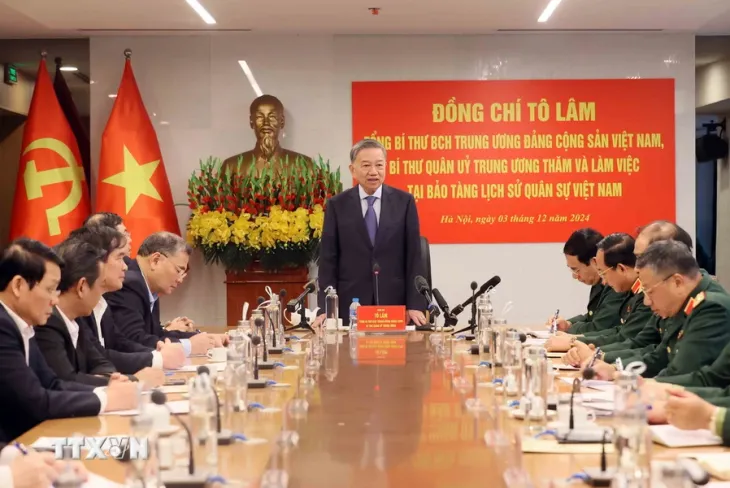 Tổng Bí thư Tô Lâm thăm và làm việc tại Bảo tàng Lịch sử Quân sự Việt Nam - Ảnh 5. Tổng Bí thư Tô Lâm thăm và làm việc tại Bảo tàng Lịch sử Quân sự Việt Nam - Ảnh 5.