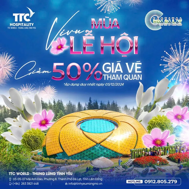 Nhiều Khu, điểm du lịch miễn phí vé trong dịp Festival Hoa Đà Lạt - Ảnh 1. Nhiều Khu, điểm du lịch miễn phí vé trong dịp Festival Hoa Đà Lạt - Ảnh 1.