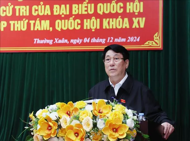Chủ tịch nước Lương Cường tiếp xúc cử tri Thanh Hóa - Ảnh 2. Chủ tịch nước Lương Cường tiếp xúc cử tri Thanh Hóa - Ảnh 2.