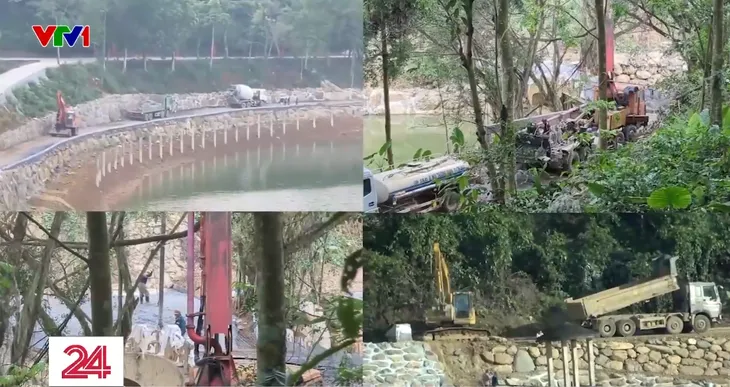 Nhộn nhịp máy móc thi công tại khu sinh thái Vườn Quốc gia Ba Vì - Ảnh 2.