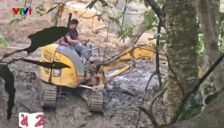 Nhộn nhịp máy móc thi công tại khu sinh thái Vườn Quốc gia Ba Vì - Ảnh 1.