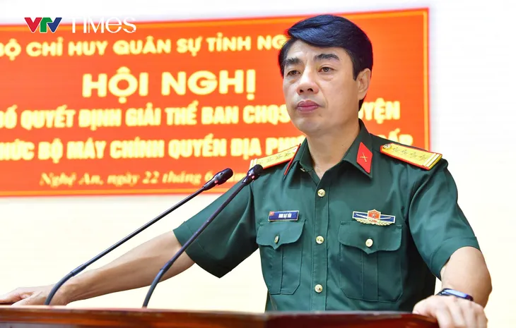 Nghệ An: Công bố Quyết định giải thể Ban Chỉ huy Quân sự cấp huyện - Ảnh 1.