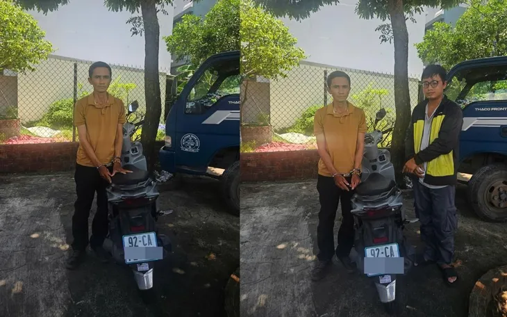 Thế Anh và thợ phá khóa Lê Thanh Thành. Ảnh: CADN 