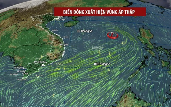 Xuất hiện vùng áp thấp ở Biển Đông, có khả năng mạnh lên thành áp thấp nhiệt đới - Ảnh 1.
