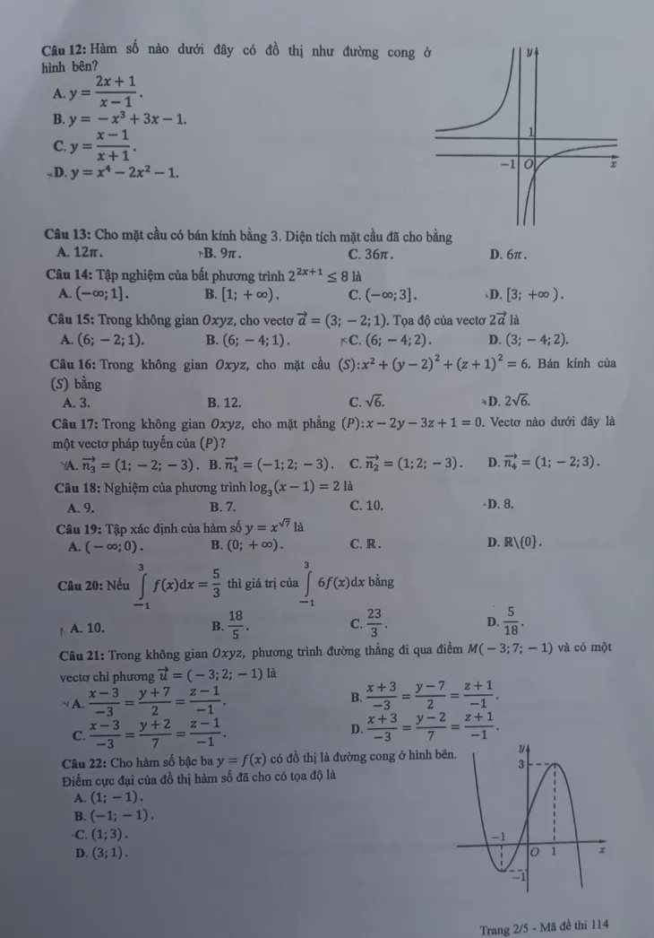 Đề thi Toán tốt nghiệp THPT 2025 - Ảnh 6.