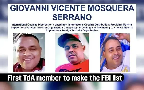 Giovanni Vicente Mosquera Serrano (El Viejo) bị đưa vào danh sách 10 kẻ đào tẩu bị truy nã gắt gao nhất của FBI (Ảnh do FBI cung cấp)