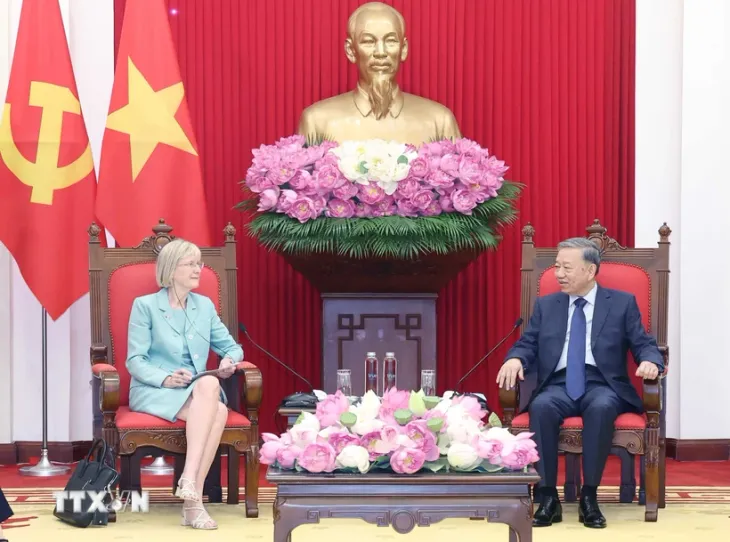 Tổng Bí thư Tô Lâm tiếp Đại sứ Australia bắt đầu nhiệm kỳ tại Việt Nam - Ảnh 1.