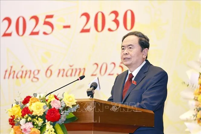 Chủ tịch Quốc hội Trần Thanh Mẫn: Tiếp tục phát huy hiệu quả chủ trương đổi mới tư duy trong xây dựng pháp luật - Ảnh 1.