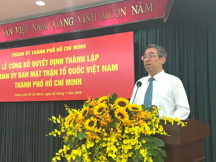 Ủy ban Mặt trận Tổ quốc Việt Nam TP Hồ Chí Minh chính thức thành lập - Ảnh 1.