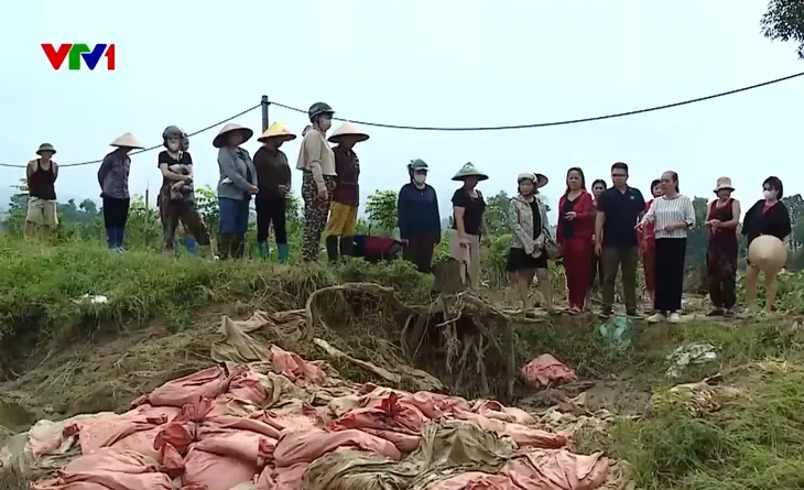 Nước tràn qua đê quai sông Cầu ở Thái Nguyên, khu dân cư ngập úng trong 2 ngày - Ảnh 2.