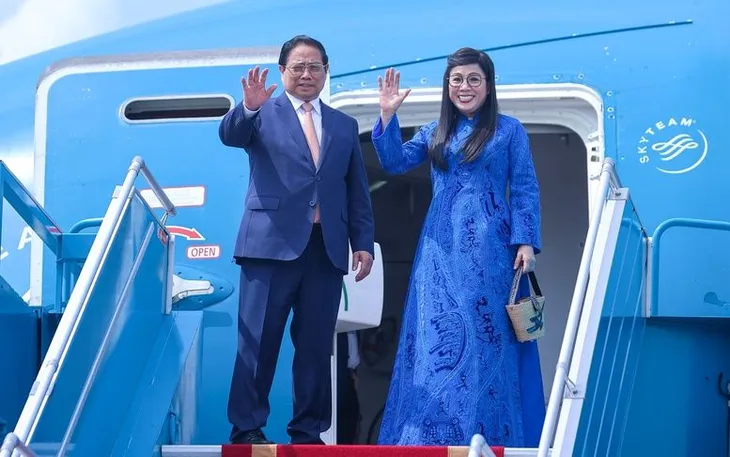 Thủ tướng Phạm Minh Chính và Phu nhân Lê Thị Bích Trân rời Hà Nội, lên đường tham dự Hội nghị Thượng đỉnh BRICS mở rộng năm 2025 và hoạt động song phương tại Brazil - Ảnh: VGP