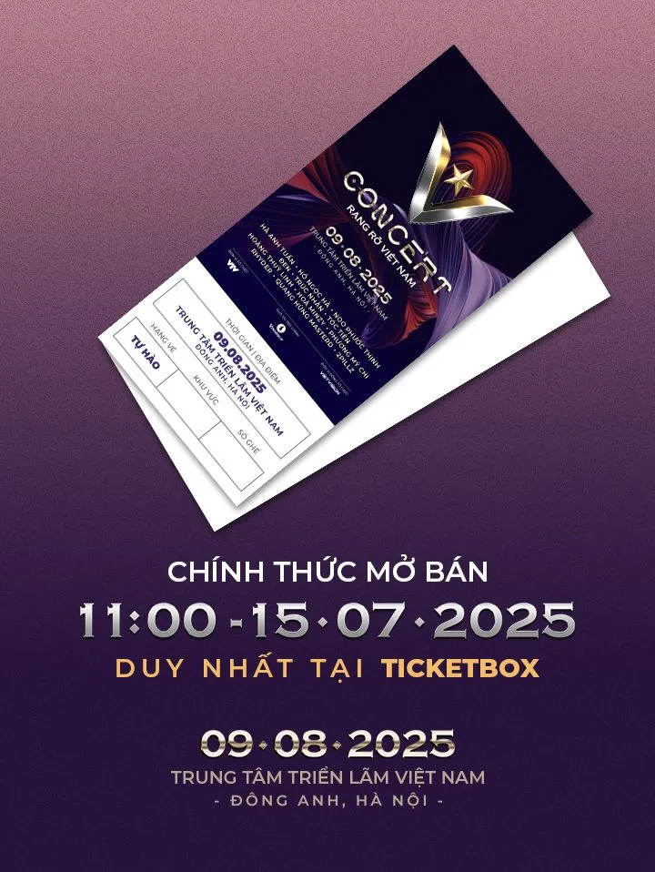 "V Concert - Rạng rỡ Việt Nam" chính thức mở bán vé vào 11h ngày 15/7: Hướng dẫn "săn" ngay! - Ảnh 1.