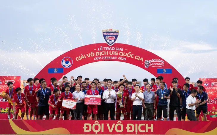 U15 PVF bảo vệ thành công ngôi vô địch Giải bóng đá U15 quốc gia 2025
