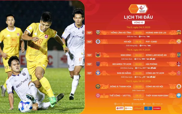 Trước vòng 10 V.League 2025-26: Đua tranh gay gắt!