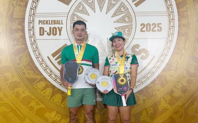 "Vua lưới" Quốc Khánh lên ngôi vô địch Pickleball D-Joy VietNam Master Petrolimex Cup 2025