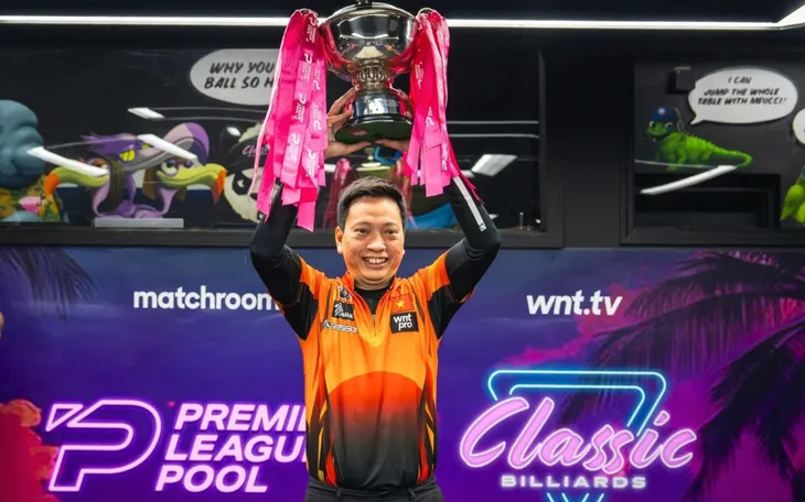 Cơ thủ Việt Nam vô địch giải 9 bi danh giá hàng đầu thế giới