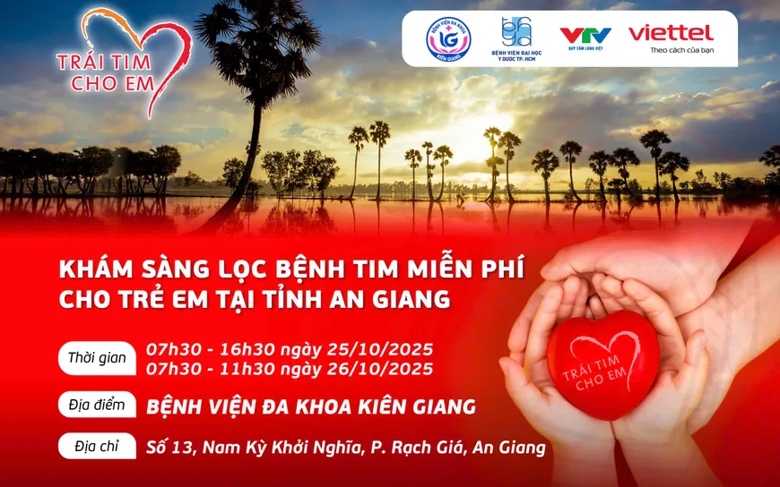 Khám sàng lọc miễn phí bệnh tim bẩm sinh cho trẻ tại tỉnh An Giang
