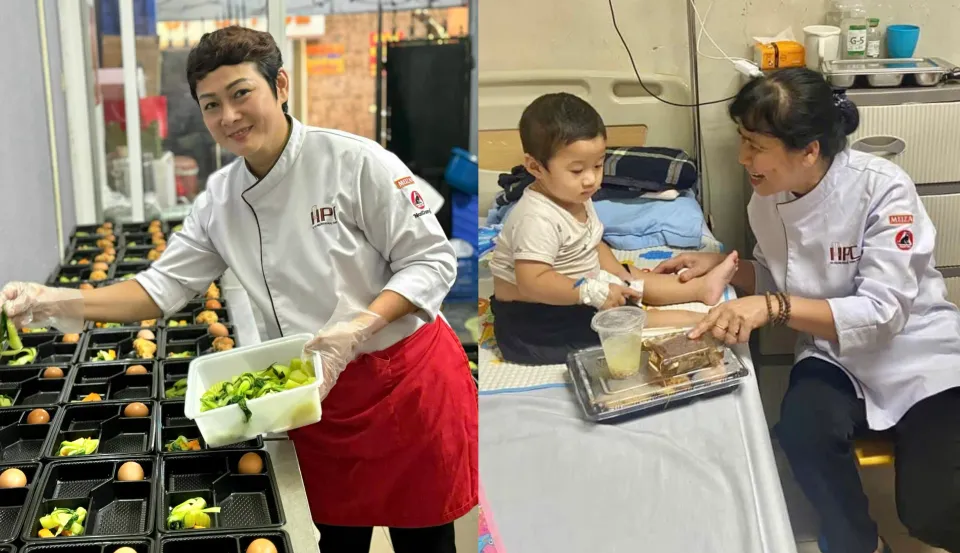 Các đầu bếp gửi hàng trăm suất cơm ngon và nhiều bánh trung thu tặng bệnh nhi tại Hà Nội