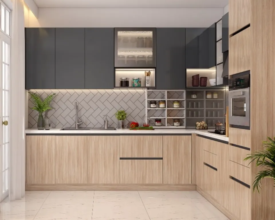 Ốp gạch hay kính cho tường bếp thì tốt hơn?