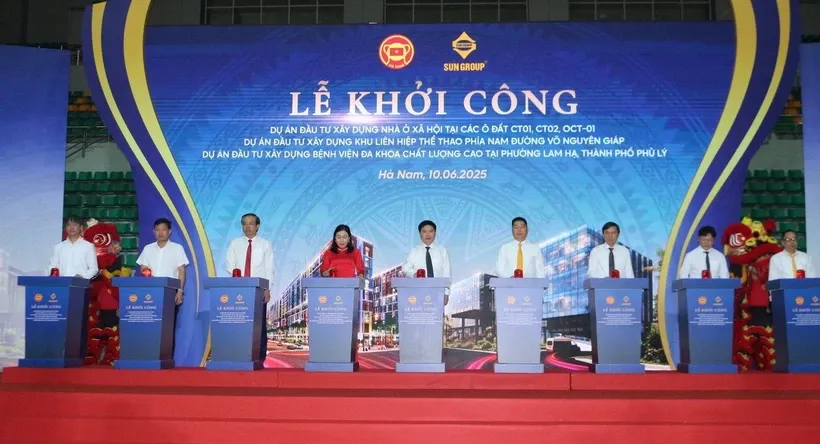 Khởi công 3 dự án trọng điểm tại Phủ Lý, Hà Nam