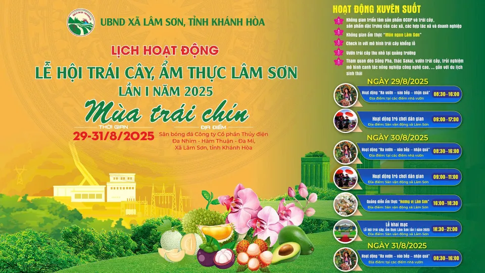 Lâm Sơn tổ chức Lễ hội trái cây, ẩm thực chào mừng Quốc khánh 2/9