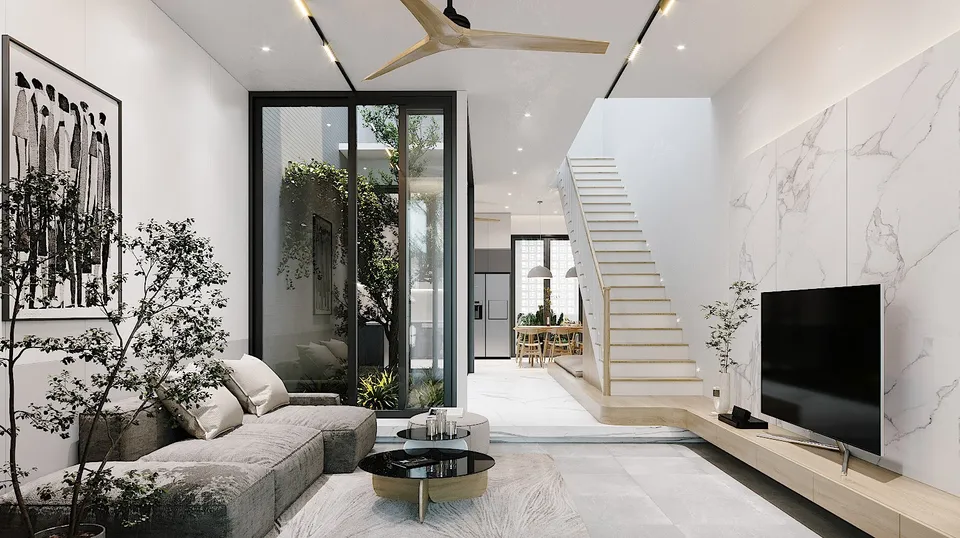 Nâng nền bếp cao hơn phòng khách: Nên hay không?