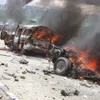 Explosion destroys vehicle in militant stronghold in Somalia