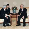 Party leader meets Japanese emperor