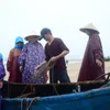 Fishing vessels struck by tornado in Quang Binh