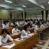 Students take national highschool exams