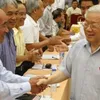 Party leader meets voters in Hanoi