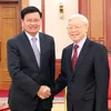 Party Chief greets Lao Prime Minister