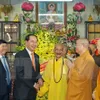 President visits Vietnam Buddhist Sangha Supreme Patriarch