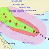 Update on typhoon Mujigae's movement