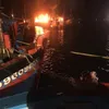 Three fishing boats catch fire