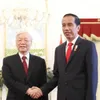 Vietnamese party leader welcomed in Indonesia