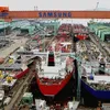 Steel-hulled logistics vessel launched
