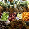 857 million dollars from fruit and vegetable exports