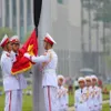 Flag-raising ceremony to pay tribute to the late General Secretary Do Muoi