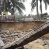 Huge subsided area after heavy rain in Da Nang