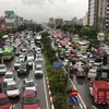 Hanoi: Heavy rains cause serious congestion during morning rush hour