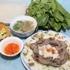 Banh hoi long heo (fine rice vermicelli cake with pig tripe)