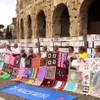 Peace drawings by children adorn colosseum in Rome